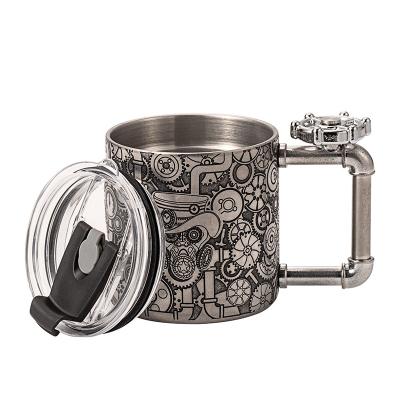 China 18/8 Taza de café de acero inoxidable SS304 Taza de viaje aislada con mango en venta