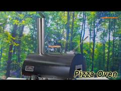 Outdoor Pizza Oven Grill Semi Automatic Rotating Wood Fired With Manual Handle