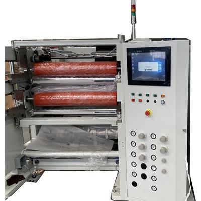 China automatische aufschlitzende Rewinder Papiermaschine 500mm 380v 50um 60hz zu verkaufen