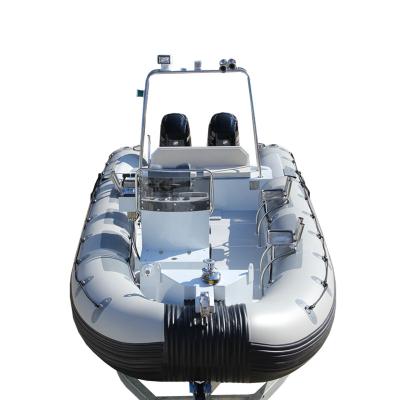 China 18feet Luxury Semi Rigid Aluminum Inflatable Hypalon Rib Boats Inflatable Boat Manufacturers For Sale for sale