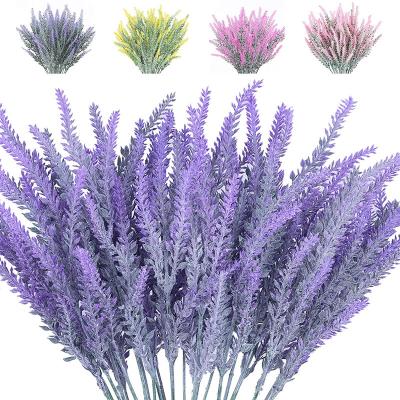 China Wholesale High Quality Single Plastic Real Latex Stem Lavender Flowers Artificial Flora Decoration Eco-friendly Feel for sale