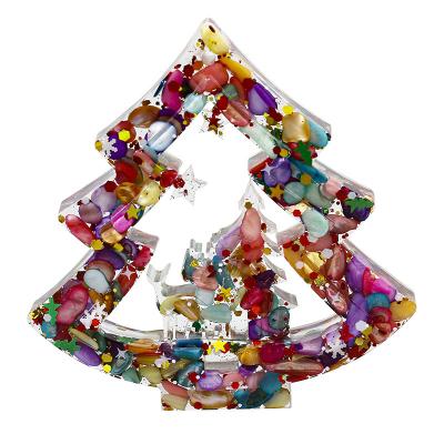 China Wholesale Europe Natural Stones Resin Crystal Christmas Trees Opens Crystal Christmas Tree Ornaments For Decor for sale