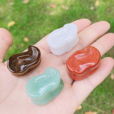 China European-American natural crystal carving palm of gemstone cloud decoration tiger eye green aventurine decoration ornaments for sale