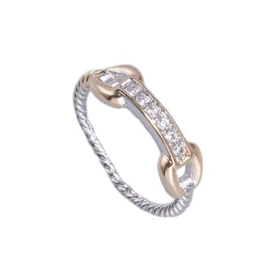 China Best Brand CLASSIC Selfie Ring Rhodium 2 Tone Pave Lady Vintage Ring for Girl *T2137RK for sale