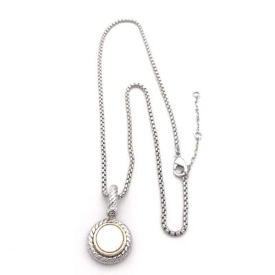 China Best Selling Personalized Rhodium Box Gold Round Mother CLASSIC Chime Necklace Chain Necklace Jewelry *T1541KM for sale