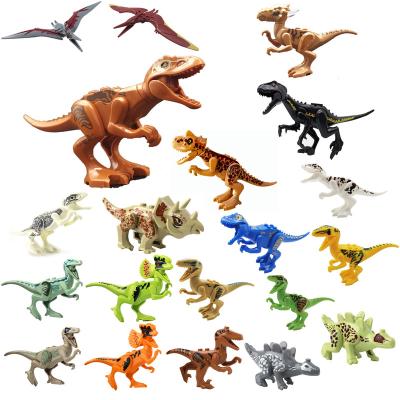 China Jurassic Toy Sets Dinosaur Building Blocks Plastic Toy 20 Styles Dinosaur Park Figures Building Bricks Children Education Dinosaur Toys for sale