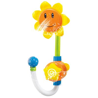 China Bath Toy Sunflower Children's Shower Toys Baby Bathroom Play Toys Plastic Water Fountain Bath Toys for sale