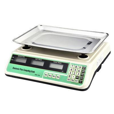 China acs 30kg cheap electronic digital price calculation scale 33.5*23 cm for sale