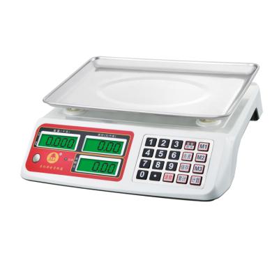 China 3kg 6kg 15kg 30kg 40kg ACS Electronic Digital Price Calculating Scale With Silicone Bottoms 33.5*23cm for sale