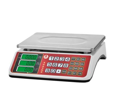 China LCD display electronic retail scales, price calculation scale, 30kg 33.5*23cm for sale