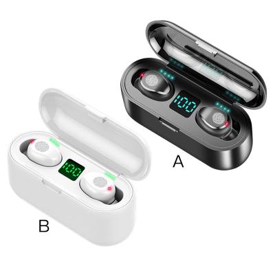 China Hot Selling In-ear Noise Canceling F9 Sport Wireless Earbuds With Power Bank Battery Display Earphone F9 TWS for sale