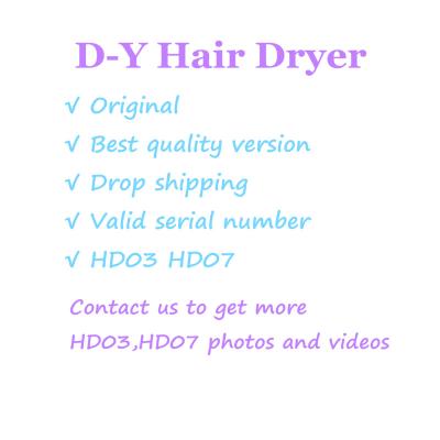 China EU US Hd03 Hd07 Original Ionic Dy Hair Dryer For Women Professional Hairdresser 1600w Hair Dryer With 5 In 1 Accessories for sale