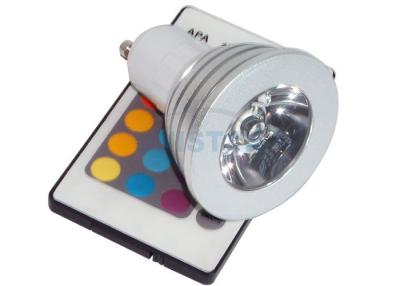 China Alto brillo 3 proyector del RGB GU10 LED del vatio con el haz teledirigido AC100~240v del ángulo de 30º 68º en venta