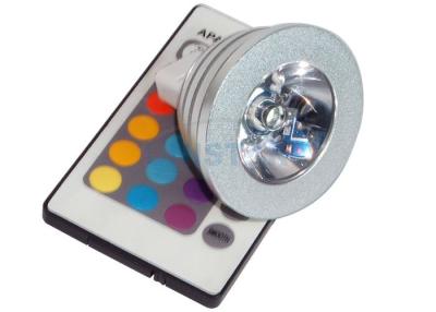 China RGB Multi-Color Changing Fully Remote Controlled 3W MR16 LED Spotlight Bulb AC / DC 12V for sale