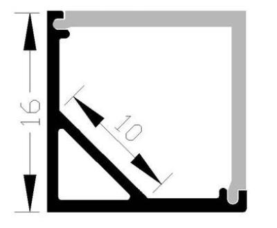 China 1M, 2M LED Aluminiumprofil in anodisierter Oberfläche mit PMMA-Abdeckung zu verkaufen