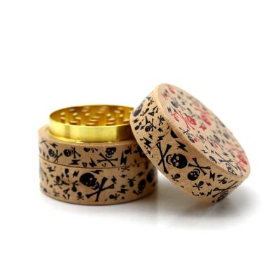 China Gunter Smoking Smoking Accessories 60mm 3 Piece Wooden Herb Grinder 2020 for sale