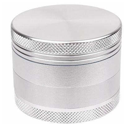 China Factory 2021 Grinding Smoking Accessories Wholesale Price 63mm 4 Layers Solid Single Dry Aluminum Herb Grinder for sale