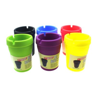 China Gunter Smoking Accessories Portable Cup Holder Bling Plastic Car Smoking Ashtray for sale