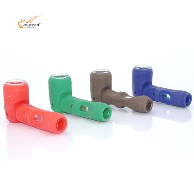 China Wholesale Tobacco Water Silicone Weed Food Grade Gunter Smoking Accessory Hot Selling Free Sample Smoking Glass Pipe for sale