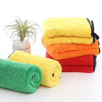 China Disposable Microfiber Coral Fleece Towel Wash Station Towel Cleaning Cloth for sale