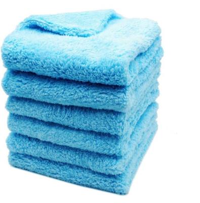 China QUICK DRY Water Absorbent 450 GSM 40*40cm Thick Wash Cloth Plush Microfiber Edgless Drying Towel For Car Cleaning for sale