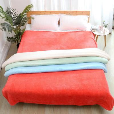 China Non-Toxic Super Soft Solid Coral Fleece Blanket Cheap Blanket China Blanket for sale