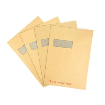 China Brown/White Kraft Paper Self-adhesive Board Backed Window Envelopes for Promotion for sale