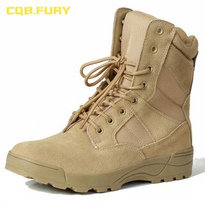 China Cheap Lightweight High Leather Desert Kick Kenya Men Army Ankle Tactical Military Boots for sale