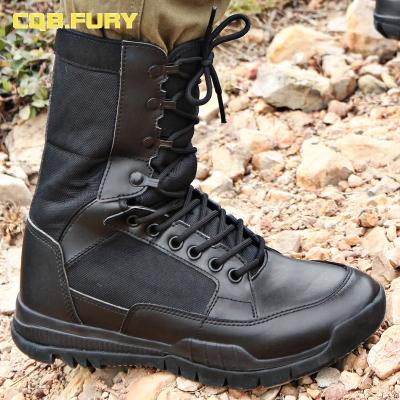 China Customized Breathable Light Army Brown Leather Boots Combat Suede Tactical Boots For Military for sale