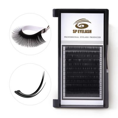 China Natural Soft Private Label J Since C D Curl Black Matt Flat Split Tip Lashes Wholesale Flat Ellipse Eyelash Extensions for sale