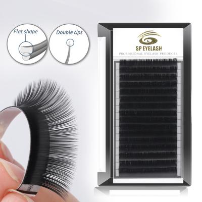 China Korean Thin Private Label PBT Fiber 0.15mm Cashmere Flat Lashes Different Eyelash Extensions Mix Length for sale