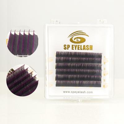 China Wholesale Tray Private Label Colored Lashes Slim Eyelash Extension Color for sale