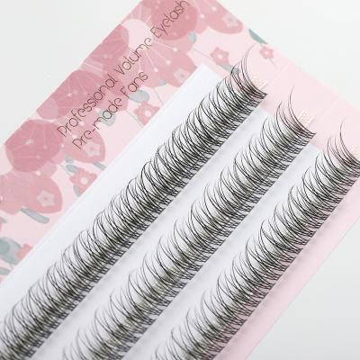 China Free Samples Crisscross Private Label Grafted Fake Fish Tail Group Lashes Heat Bonded 0.07mm Eyelash Extension for sale