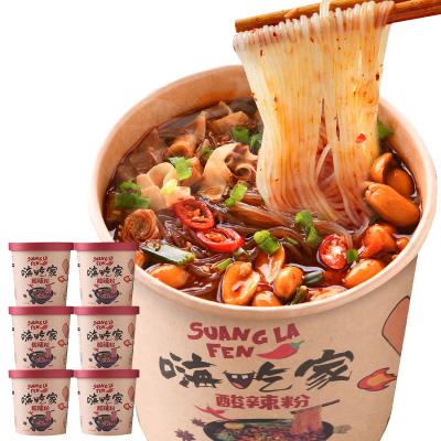 China Hot & Sour Spicy Flavor Snack Cup Sweet Potato Noodles Natural Instant Rice Noodles 112g for sale