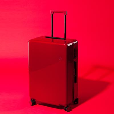 China Red ABS Insurance 4 Wheel Commercial Trolley Luggage for sale