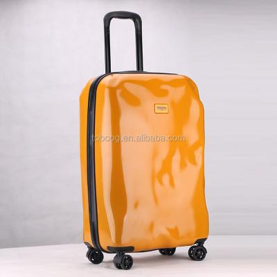 China 2022 New Design ABS Leather Wide Strap Shoulder Zipper Luggage Bag Luggage for sale