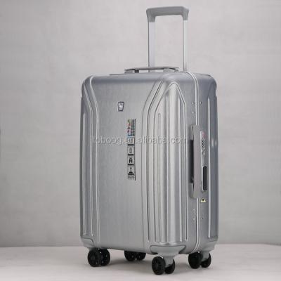 China Promotional Shopping ABS 2022 New Design Rolled Luggage Aluminum Foldable Suitcase for sale