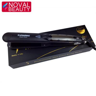 China 2018 Steam Ceramic Good Quality Customize Steam Hair Straightener Private Label Flat Iron for sale