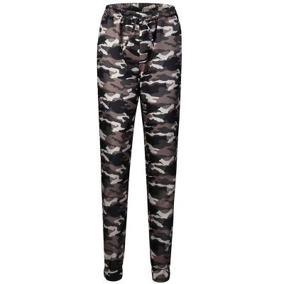 China Anti-pilling Pocket Pants Jumpsuits Elastic Waist Fashion New Casual Camouflage Multi Women's Small Leg Jumpsuits for sale