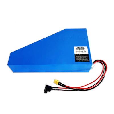 China Electric Bicycles / Scooters Amorge 72V 24Ah 60AMP Custom Lithium Li Ion Triangular Battery Pack for sale