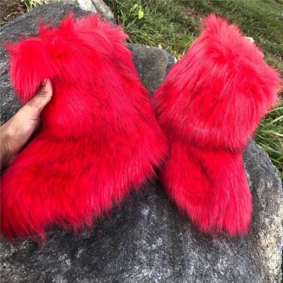 China PVC Factory Direct Wholesale Faux Fur Boots Fur Pinch Boots Set Fur for sale