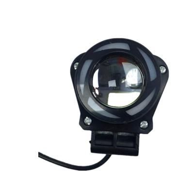 China Motorcycle Spotlight HJG Led 2018 New 20w High Power Motorcycle Spotlight With Angel Eyes for sale