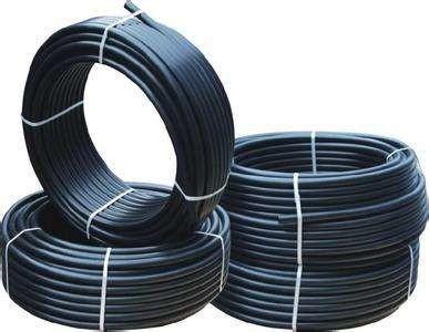 China new virgin HDPE rolled pipe with blue strip for water supply for sale