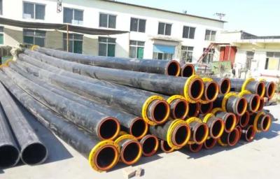 China black color hdpe plastic pipe flared pipes with steel ring inside for dredging for sale