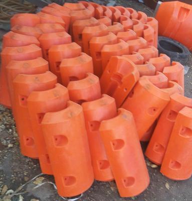 China Small size dredging yellow orange color bright color floaters for  dredging for sale