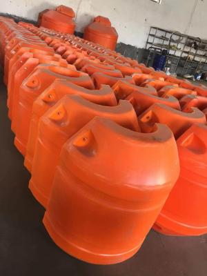 China orange color dredge pipe floater for hdpe pipes with bolts & nuts, washers for sale