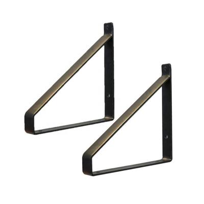 China Wall Mounted Iron Steel Brackets / Q235 Metal Shelf Bracket / Triangle Shelf Bracket Shelving Floating Shelves With Screws, Set Of 2 for sale