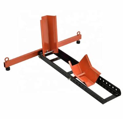 China Motorcycle Q235 Steel Adjustable Wheel Chock Stand Heavy Duty 1800lb Weight Capacity, Powder Coated, Orange for sale