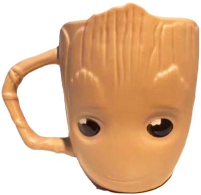 China Creative Viable Cute Baby Cartoon Cup Groot Mug Tea Cup Drink Water Ceramic Head Porcelain Mugs for sale