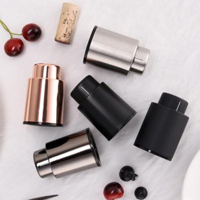 China Viable Reusable Silicone Red Wine Vacuum Stopper Bottle Wine Cap Stopper As Stopper Kit for sale